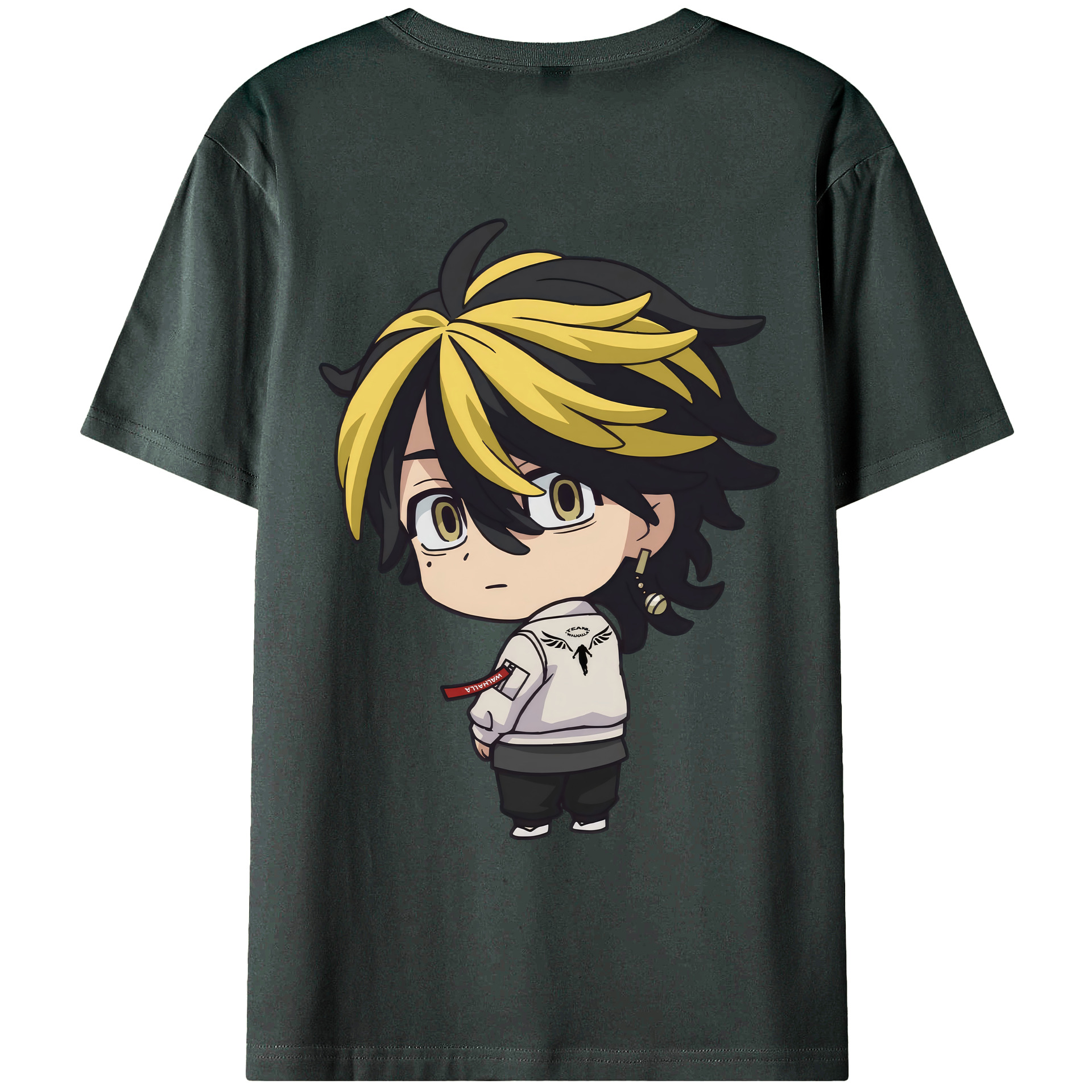 （画像用） 東京リベンジャーズ Tokyo Revengers 綿100％ メンズ半袖Tシャツ（バックプリント） 通気性